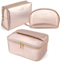 Rose Gold Makeup Bag Set